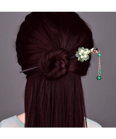 OSALADI Hanfu Hairpin Chinese Hairpins Tassel Hair Chopsticks Hair Sticks Tassel Hair Bun Stick Hanfu Hair Stick Vintage Hair Chopsticks Flower Tassel Glass Miss Chinese Style Hair up - Buy Online on SooperMarket.com