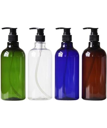 ericotry 2PCS 17oz/500ml Empty Refillable PET Plastic Pump Bottles Jars Pump Lotion Dispenser with Pump Tops for Cosmetic Emulsion Shampoo Body Wash Bath Shower Toiletries Liquid Travel Containers Blue - Buy Online on SooperMarket.com
