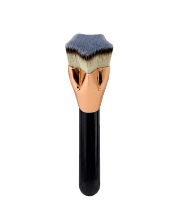 Foundation Brush Soft Contour Foundation Makeup Brush with Flat Top - Wooden Handled Beauty Brush Cosmetics Tool for Blending for Theatrical Performance