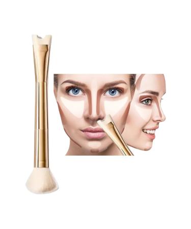 Contour Nose Brush - 2-in-1 U Shape Tool for Precision Sculpting & Defining - Ultra Precision Soft Dual-End Gold Brush for Perfect Nose Contouring - Buy Online on SooperMarket.com