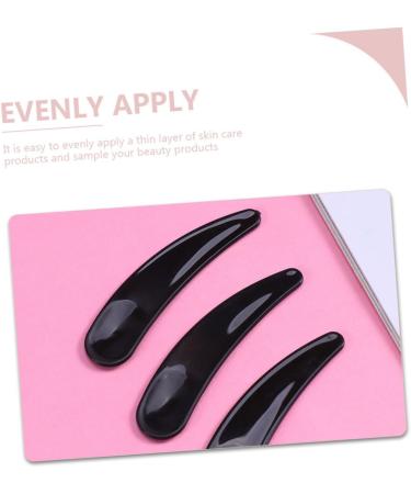 FRCOLOR Mask Spoons Cream Spoons Moisturising Eye Cream Spatula Measuring Spoon for Face Cream Mask Applicator Beauty Scoops for Face Eye Cream Pen Pack of 100 5.5x1.5cm Black - Buy Online on SooperMarket.com