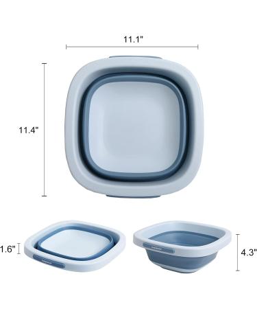 Babyhood Collapsible Wash Basin for Kids & Babies - Lightweight Portable Folding Basin for Baby Bottles, Breast Pump Parts - Ideal for Home, Kitchen, Camping - 2021 Blue - Buy Online on SooperMarket.com