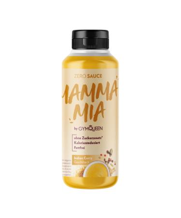 Gymqueen Mamma Mia Zero Sauce reduced calorie without fat and without sugar additive for refining dishes or as a salad dressing vegetarian Indian curry indian curry 265 ml (1 Pack)