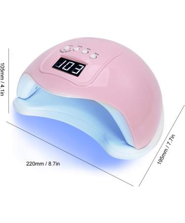 48W UV LED Nail Lamp for Gel Nails Polish | Professional Salon Curing Light with 4 Timer Settings and Sensor | Pink - Buy Online on SooperMarket.com