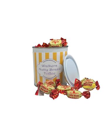 250g Paint Pot Tin of Walkers Individually Wrapped Nutty Brazil Toffees