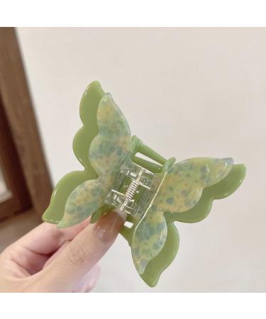 Limtula Double Layer Butterfly Acetate Hair Claw Hair Clip for Various Hairstyles Comfortable Hair Accessories Purple - Buy Online on SooperMarket.com