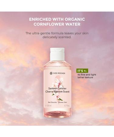 Yves Rocher Cherry Blossom Shower Gel 200ml - Floral Scented Body Wash for Radiant Skin - International Shipping Available - Buy Online on SooperMarket.com