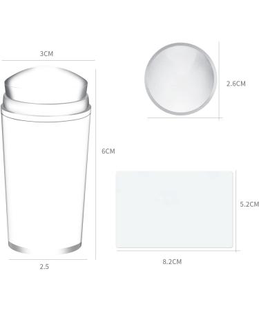 WOSO One Piece Clear Silicone Jelly Stamper With Scraper Clear Nail Art Jelly Stamper Nail Art Stamping Stamper for Manicure Tools - Buy Online on SooperMarket.com