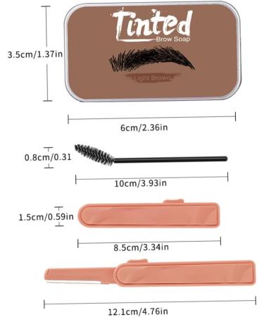 eyebrow shaping wax Eyebrow Soap Kit Long Lasting Eyebrow Styling Shaping Wax with Brow Trimmer Brush Brown - Buy Online on SooperMarket.com