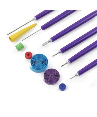 YURROAD 6pcs Multifunction Quilling Slotted Pen Quilling Needle Pen Quilling Filigrana Tools Kit for Paper Strips
