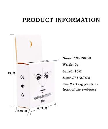 Filfeel Pre-Einked Mapping String for Eyebrow Measurement | Microblading Marker Thread Tool | 10m - Essential Microblading Supplies - Buy Online on SooperMarket.com