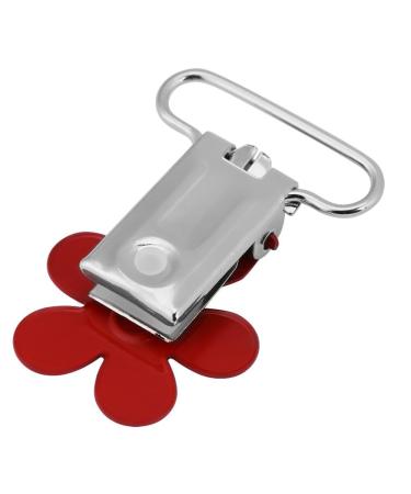 10pcs Set Plum Shape Pacifier Clips - Mini 25mm Suspender Holders for Babies | International Shipping - Buy Online on SooperMarket.com