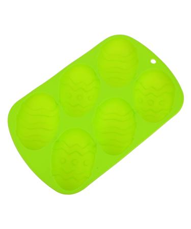 MAGICLULU 1pc Easter Egg Cake Mold Silicone Egg Molds Easter Candle Cake Mould Home DIY Baking Silicone Fondant Silcone Molds Candy Molds Biscuits Mold Muffin 3D Silica Gel Decorations 26.5X16.5CM Green