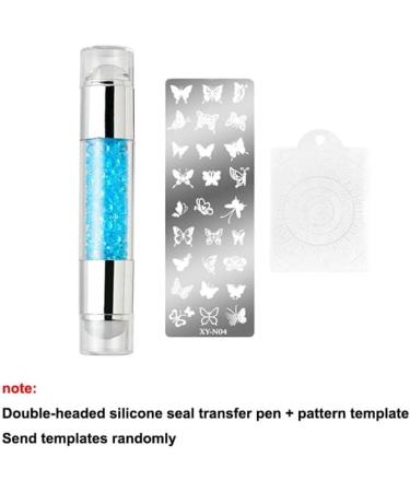 Nail Stamper Kit Nail Printing Tool Nail Polish Pattern Making Aids Nails Seal Mold Nail Stamp Plate Blue Nail Seal - Buy Online on SooperMarket.com