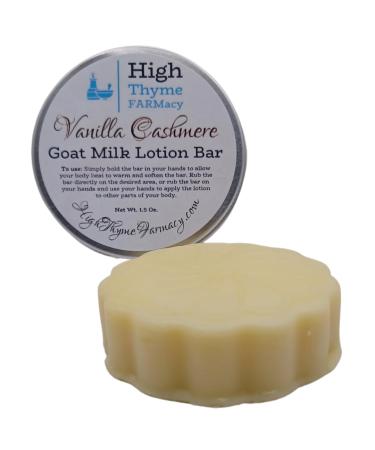 Vanilla Cashmere Lotion Bar | Goat Milk & Beeswax | Eco-Friendly Travel Lotion for Dry Skin | Zero Waste Moisturizer - Buy Online on SooperMarket.com