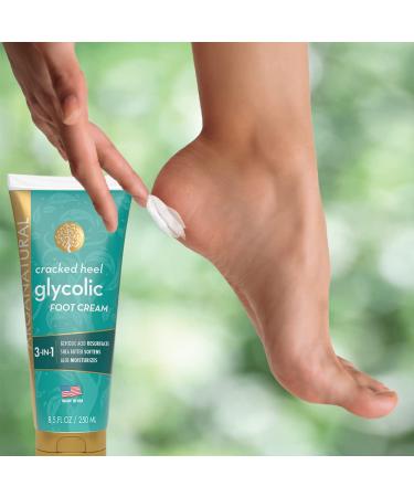 Arganatural Cracked Heel Glycolic Foot Cream 250ml - Gentle Exfoliation with Glycolic Acid, Shea Butter, and Aloe - Buy Online on SooperMarket.com