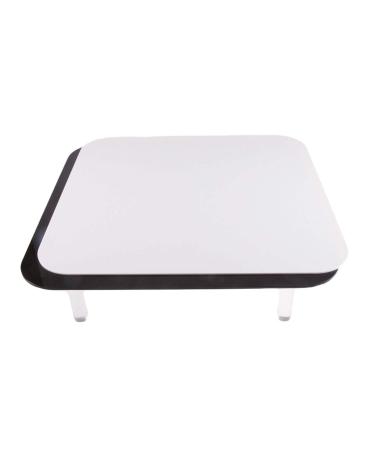Fovitec - 1x 12"x12" Photography Display Table - Gloss Black & Gloss White FinishEasy Setupfor eCommerceMagnetic Removable Legs