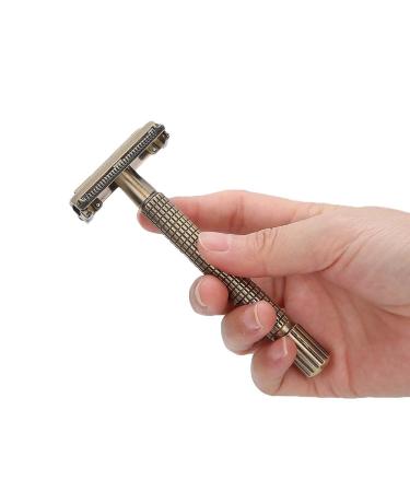Slip-Resistant Manual Beard Shaver Safety Razor | Durable Gold Beard Cutter Tool for Men - Buy Online on SooperMarket.com