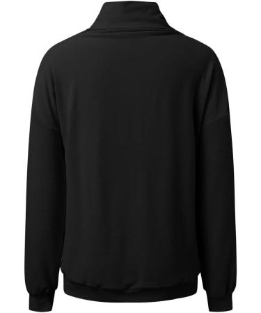 Women's Long Sleeve Turtleneck Sweatshirt Multipack - Black, Large | Casual Relaxed Fit Pullover Top - Buy Online on SooperMarket.com