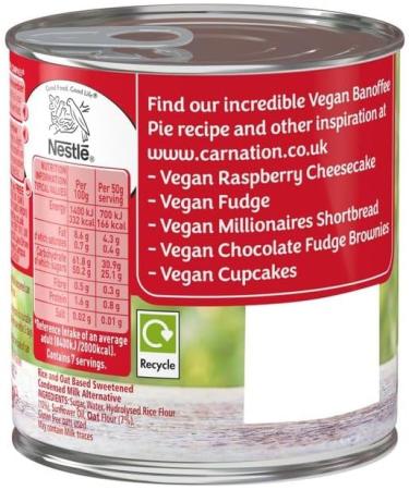 Condensed Milk Carnation Vegan Alternative Condensed Milk 370g Tins (3 Tins) - Buy Online on SooperMarket.com