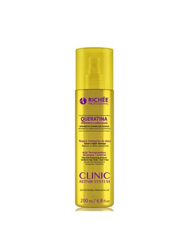 Rich e Professional | Queratina Clinic Repair System | Biomimetic Hydrolyzed Keratin Hair Spray | 200 ml / 6.8 fl.oz. Clinic Queratina