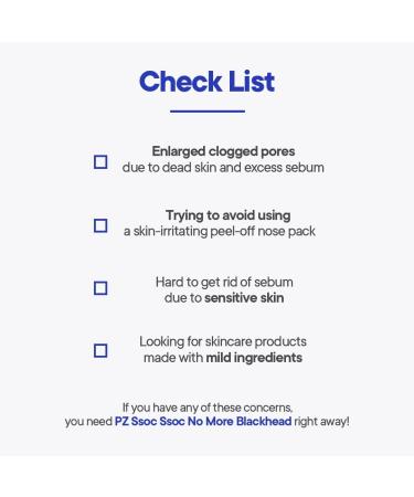 P.Z. Ssoc Ssoc No More Blackhead 3.4 fl oz - Korean Skin Care for Pore Clearing and Sebum Control - Buy Online on SooperMarket.com