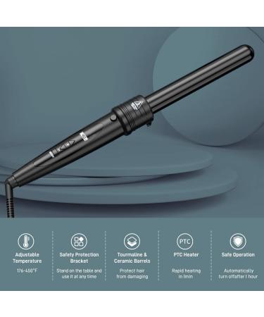 6-in-1 Curling Wand Set with Heated Settings and Display - 85W Curling Iron Barrels - Buy Online on SooperMarket.com