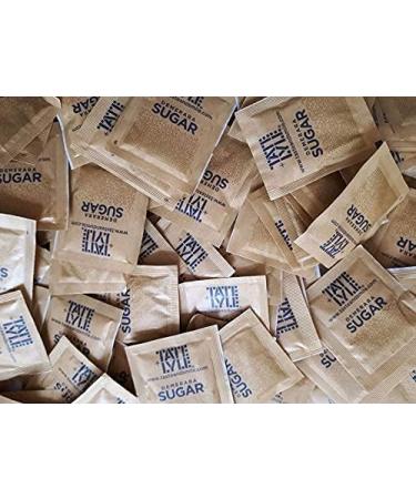 Brown Demerara Cane Sugar Sachets - 300 Individually Wrapped Pure Granulated Packs - Buy Online on SooperMarket.com