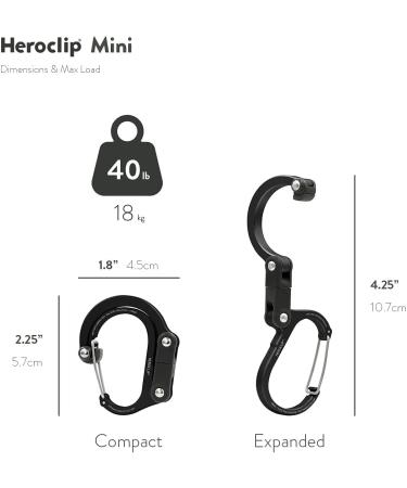 Gear Aid Heroclip Mini Carabiners & Hooks - Versatile Attachments for Pockets Lanterns Tools & More | International Shipping Available - Buy Online on SooperMarket.com
