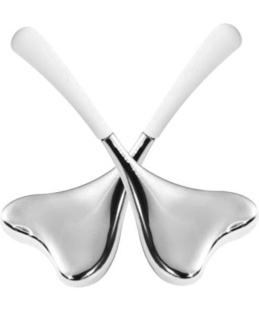 Buy 1 Pair Ice Globes Face Massager - Stainless Steel V-Shaped Gua Sha Facial Tools for Women | Cooling Spa Globes with Storage Case - Buy Online on SooperMarket.com