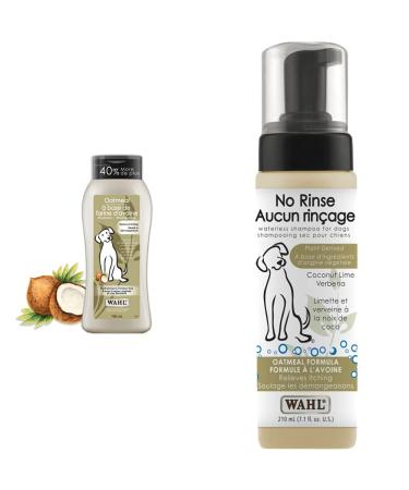 Wahl Canada Dog Oatmeal Shampoo + No Rinse Shampoo for Dogs Shampoo + Shampoo 210ml