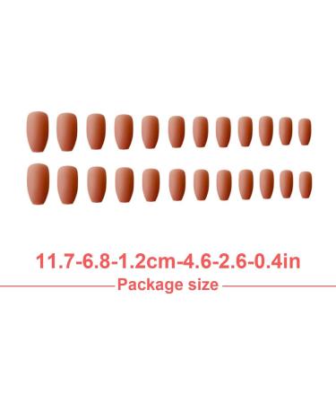 Dajidafu 1 Set Nails for Women Frosted Long Artificial Matte Fingernails Decals Wraps Full Cover Ballerina Gifts Manicure Kit Type 21 - Buy Online on SooperMarket.com