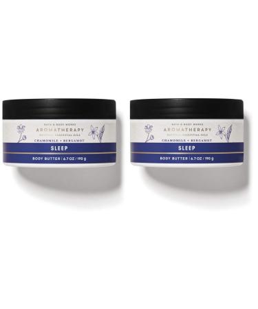 Bath and Body Works Aromatherapy SLEEP Chamomile + Bergamot - Pack of 2 - Body Butter 6.7oz