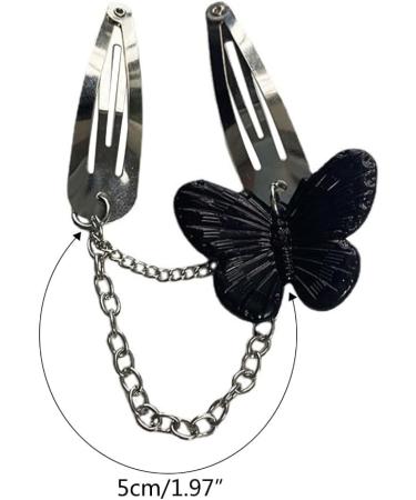 JSGHGDF Hair Clip Bobbys Clip y2kBobby y2kHairpin Butterflys Hair Clip Barrettes y2kHair Clip Y2KHair Black butterfly - Buy Online on SooperMarket.com