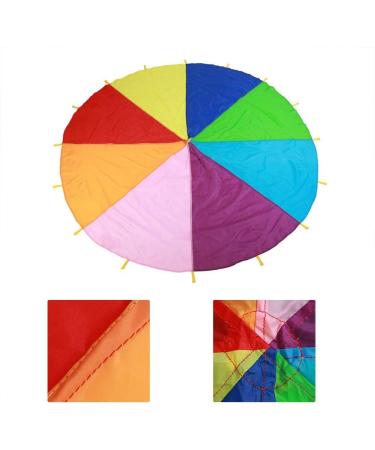 Kids Parachute: Giant Multicolored Play Canopy with 16 Handles - Indoor & Outdoor Toy for Teamwork and Fitness | 3.6m/142 - Buy Online on SooperMarket.com