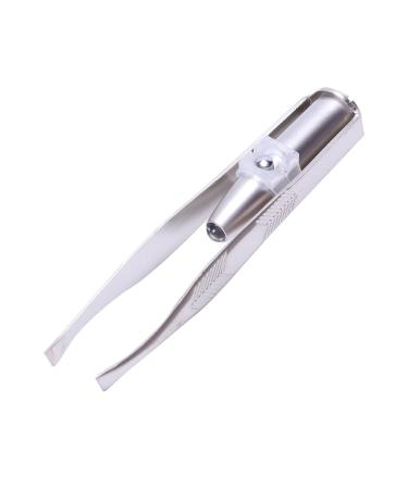 Buy 2X Stainless Steel Eyelash Eyebrow Tweezers with LED Light - Precision Grooming Tools for Flawless Beauty | International Shipping Available - Buy Online on SooperMarket.com