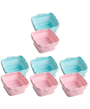 Beavorty 8 Pcs Cleanser of Makeup Brush Portable Brush Silicone Brush Cleaner Makeup Silicone Makeup Brush Makeup Brush Scrubber Ladies Suits Miss Silica Gel Cleaning Supplies Foldable