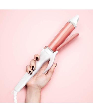 34mm Ceramic Curling Wand for Short to Long Hairstyles - Lily England Rose Gold Curling Tongs - Adjustable Temperature - 2M Swivel Cord - Buy Online on SooperMarket.com
