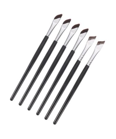 PLAFOPE 1 Set Angled Concealer Brush Eyeliner Angled Eyebrow Brush Makeup Brush Eye Brush Tool Wood Black