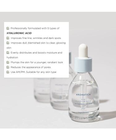 AROMATICA Aloe Hy-ffective Serum 40% Hyaluronic + Vitamin B5 | 30ml | Hydrating Facial Serum | Firming & Anti-Aging | All Skin Types - Buy Online on SooperMarket.com