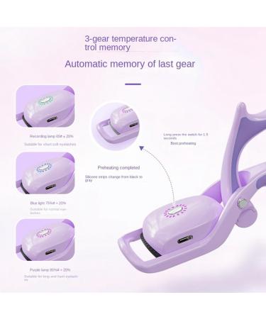 BLASHRD Electric Eyelash Curlers USB Rechargeable Heated Eye Lash Curler With Comb 3 Heating Modes White - Buy Online on SooperMarket.com