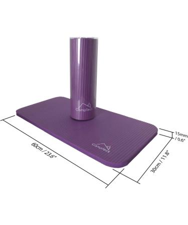 CampTeck Non-Slip Yoga Pad - Soft Foam Knee Pads for Fitness Gym Pilates | Purple Color - Buy Online on SooperMarket.com