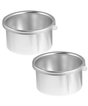 VILLCASE Lip Silicone Container 2Pcs Wax Pot Replacement for Wax Warmer Inner Pan Hair Removal Device Metal Container