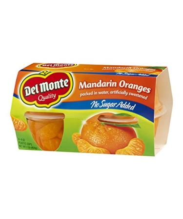 Del Monte Mandarin Oranges No Sugar Added 4ct - 2 Pack