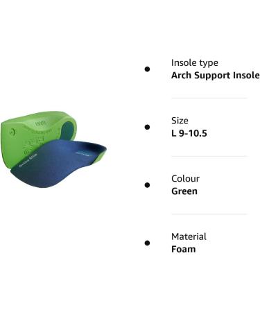 Orthotic Arch Support Insoles | Slim Fit 3/4 Length for Flat Feet | High-Density Inserts for Women & Men (Size L 9-10.5) - Buy Online on SooperMarket.com