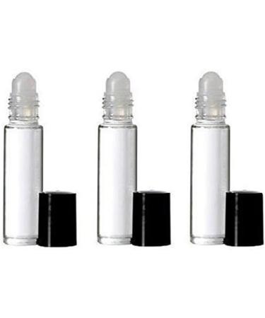 6 Pack 10ml Empty Clear Glass Roll-On Bottles with Glass Balls - Ideal for Perfumes Essential Oils & Lip Gloss Storage - Buy Online on SooperMarket.com