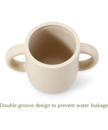 Pandaear Silicone Drinking Cup Set for Babies - 2 Pieces 6+ Months Leak-Proof with Straw & Handle - Buy Online on SooperMarket.com