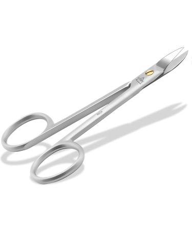 Professional footnail scissors for extra strong and thick toenails nail scissors with sharp slightly curved cutting surface for foot care and pedicure made of rust -free high quality stainless steel 10.5 cm
