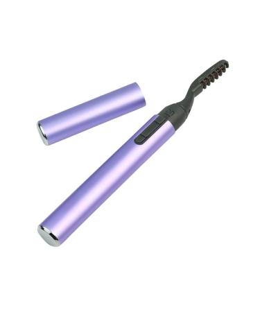 U-K Mini Portable Electric Heated Eyelash Curler Eye Lashes Pen Style Tools Purple Excellent and