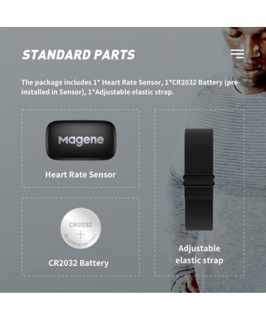 Magene H64 Heart Rate Monitor with Chest Strap - ANT+/Bluetooth Sensor for Bike Computers & iOS/Android Apps - Buy Online on SooperMarket.com